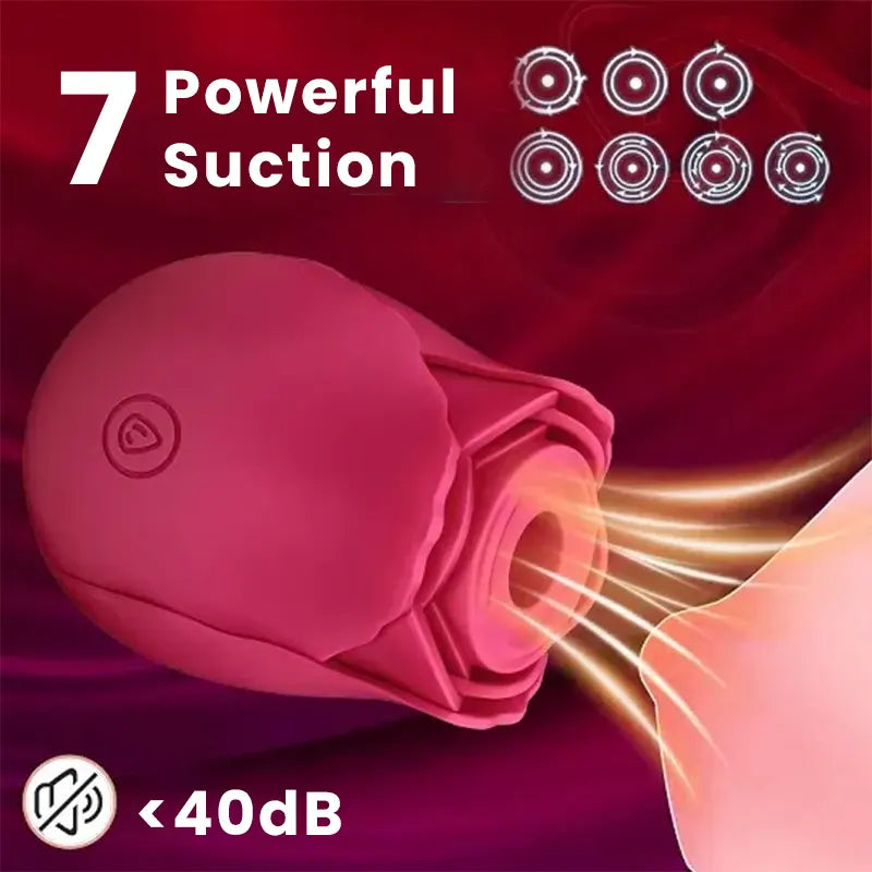 Rose-Shaped Suction Vibrator 