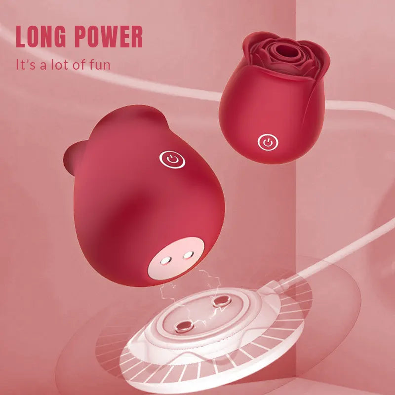 Rose Suction Vibrator with 10 Modes