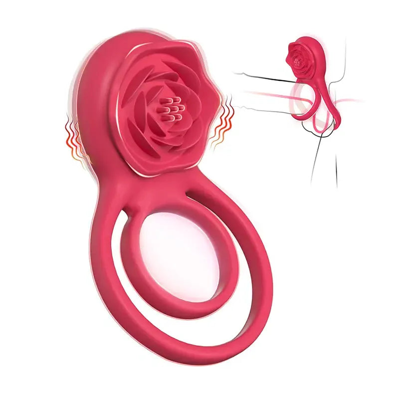 Rose Clitoral Vibrating Cock Ring