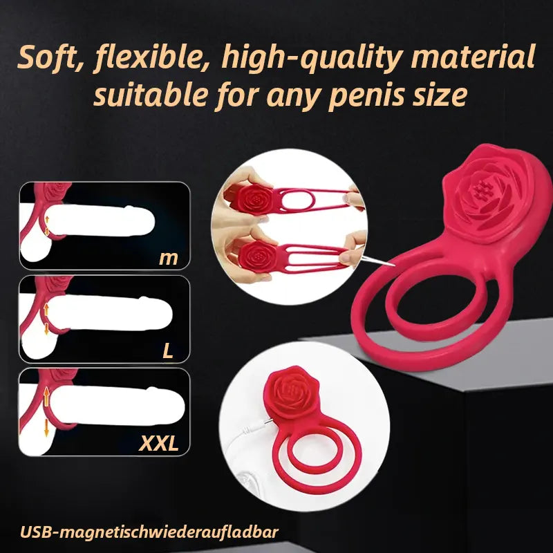 Rose Clitoral Vibrating Cock Ring