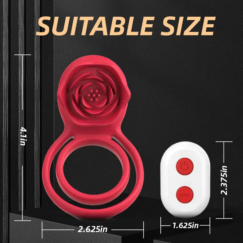 Rose Clitoral Vibrating Cock Ring