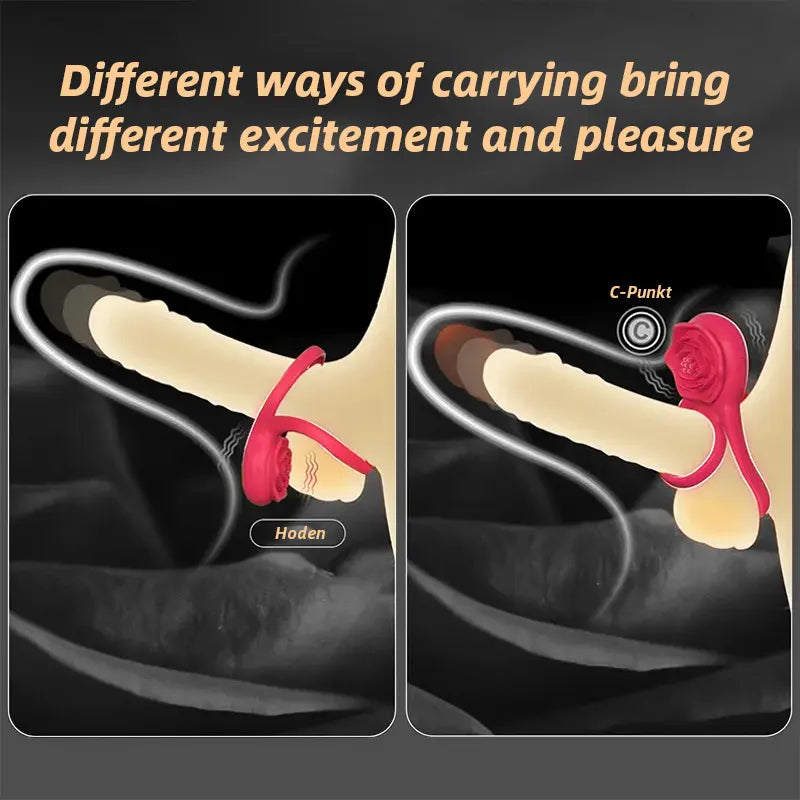 Rose Clitoral Vibrating Cock Ring