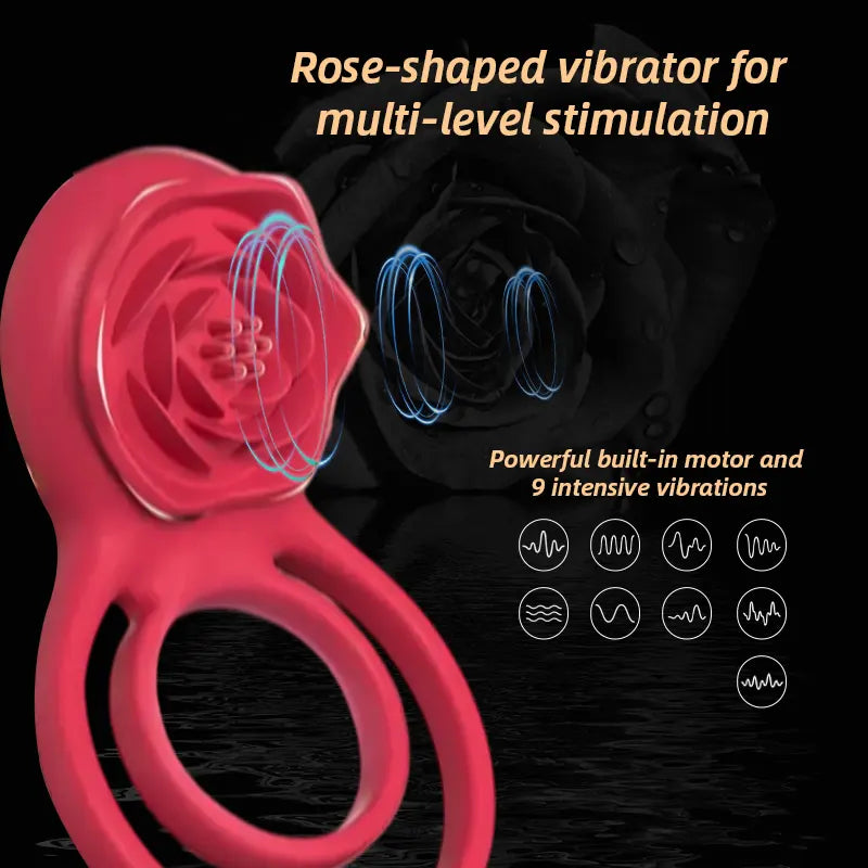 Rose Clitoral Vibrating Cock Ring