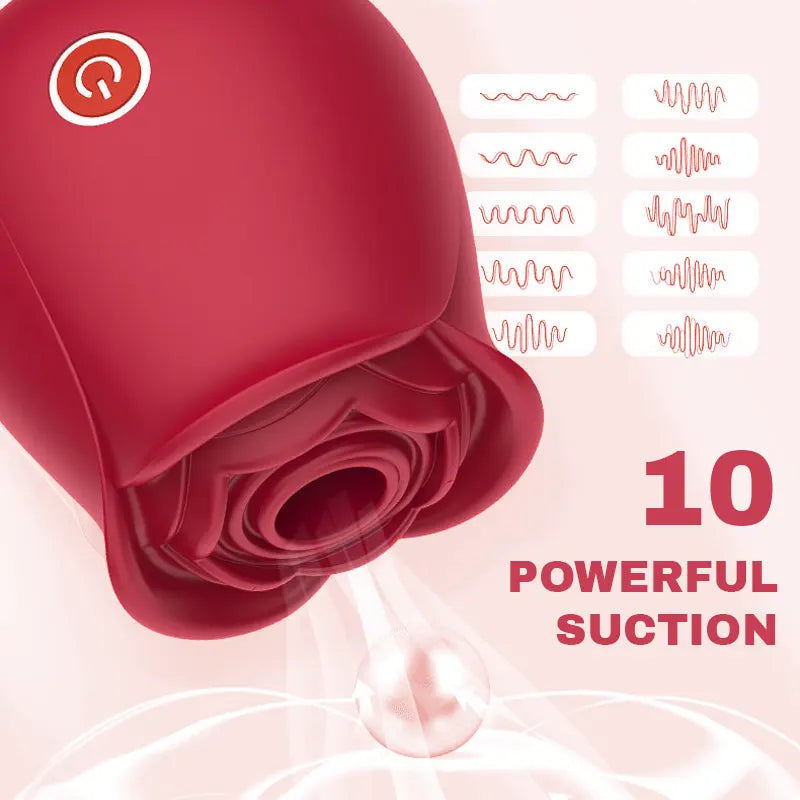 Rose Suction Vibrator with 10 Modes
