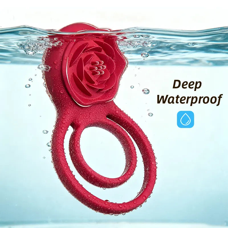 Rose Clitoral Vibrating Cock Ring