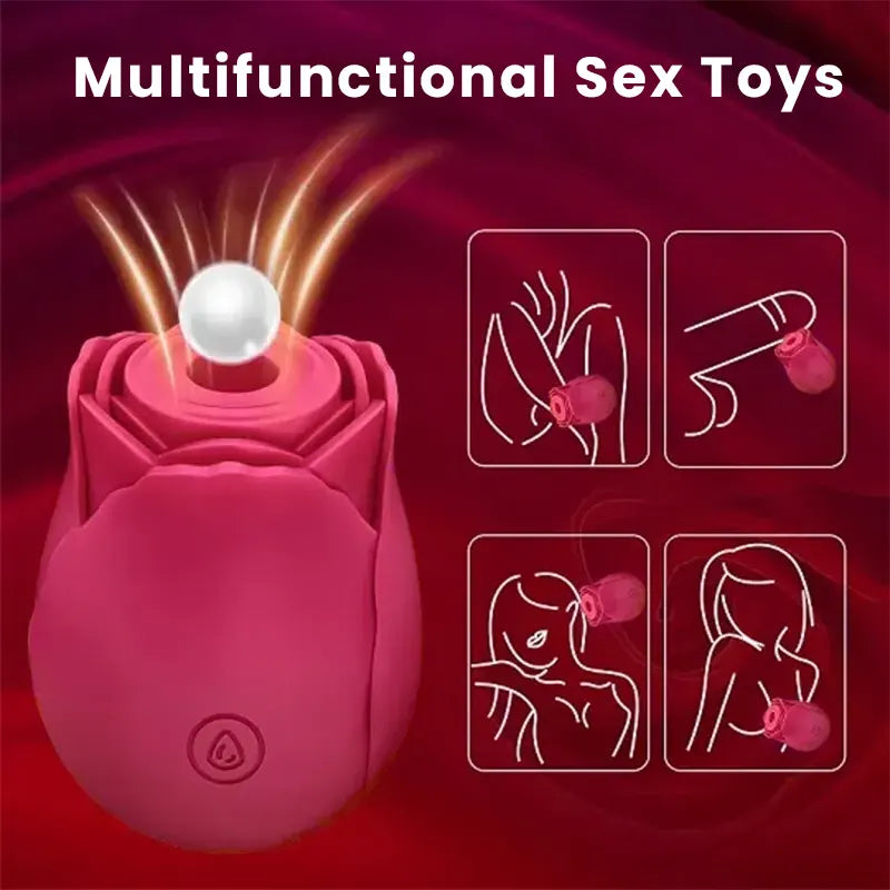 Rose-Shaped Suction Vibrator 