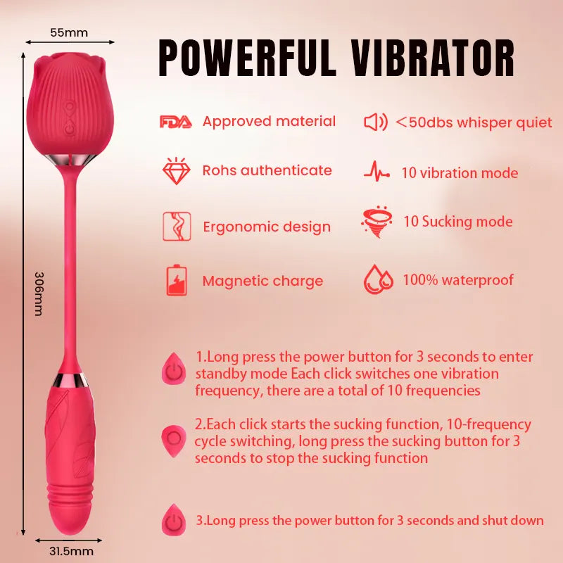 Rose Thrust Bullet Vibrator